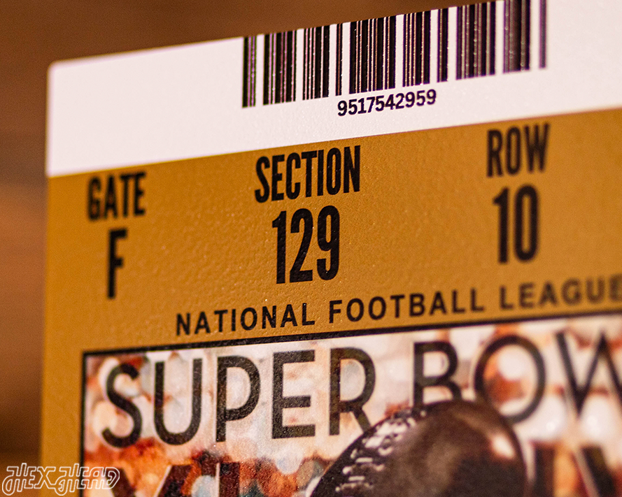 New Orleans Saints Super Bowl XLIV Ticket Stub Single Layer Metal Wall Art