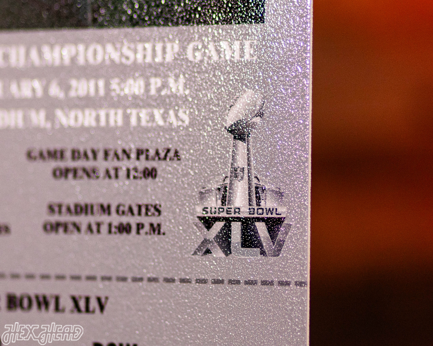 Green Bay Packers Super Bowl XLV Ticket Stub Single Layer Metal Wall Art