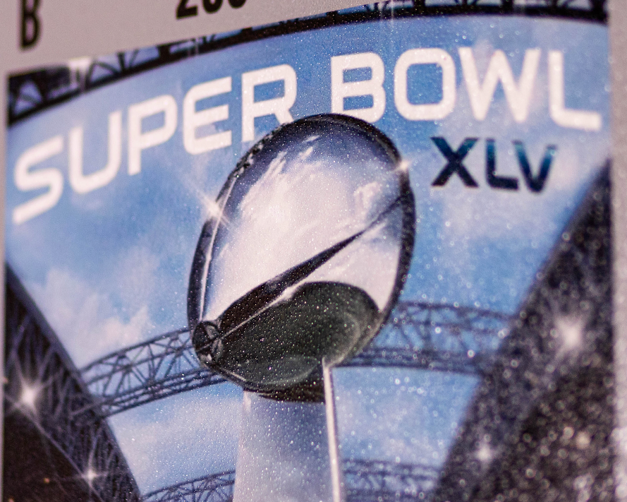 Green Bay Packers Super Bowl XLV Ticket Stub Single Layer Metal Wall Art