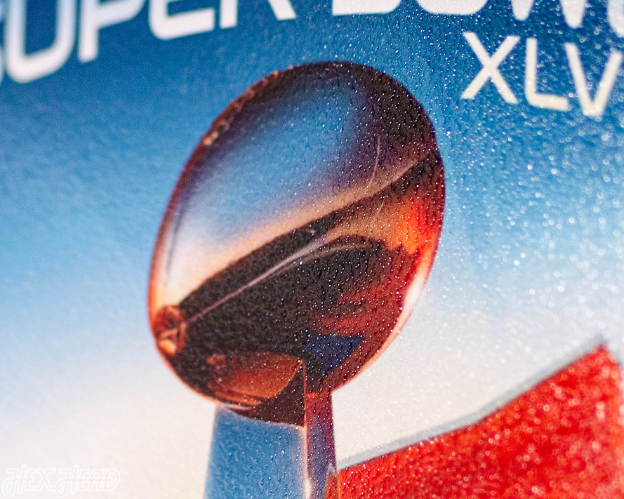 New York Giants Super Bowl XLVI Ticket Stub Single Layer Metal Wall Art