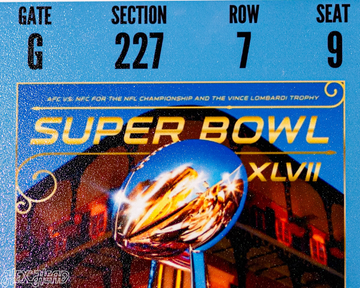 Baltimore Ravens Personalized Super Bowl XLVII Ticket Stub Single Layer Metal Wall Art