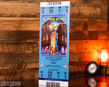Baltimore Ravens Personalized Super Bowl XLVII Ticket Stub Single Layer Metal Wall Art