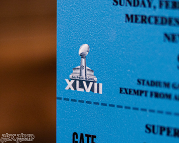 Baltimore Ravens Personalized Super Bowl XLVII Ticket Stub Single Layer Metal Wall Art