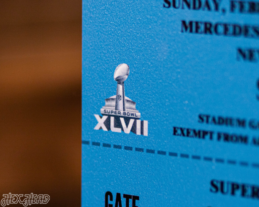 Baltimore Ravens Super Bowl XLVII Ticket Stub Single Layer Metal Wall Art