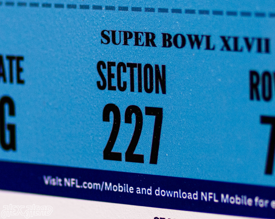 Baltimore Ravens Super Bowl XLVII Ticket Stub Single Layer Metal Wall Art