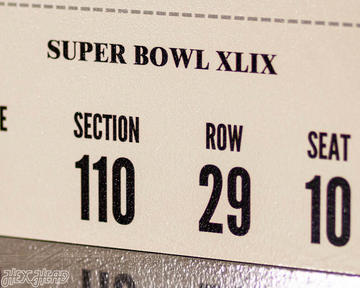 New England Patriots Super Bowl XLIX Ticket Stub Single Layer Metal Wall Art