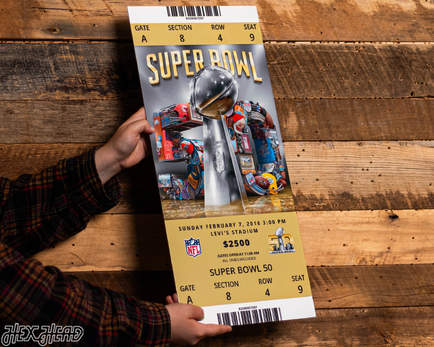 Denver Broncos Super Bowl 50 Ticket Stub Single Layer Metal Wall Art