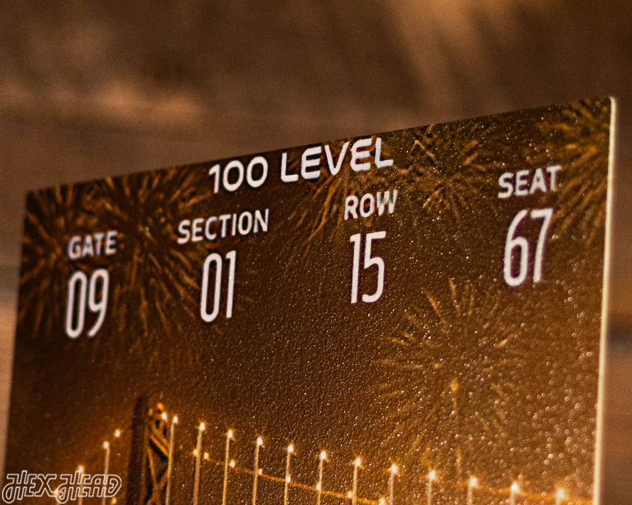 Denver Broncos Super Bowl 50 Ticket Stub Single Layer Metal Wall Art