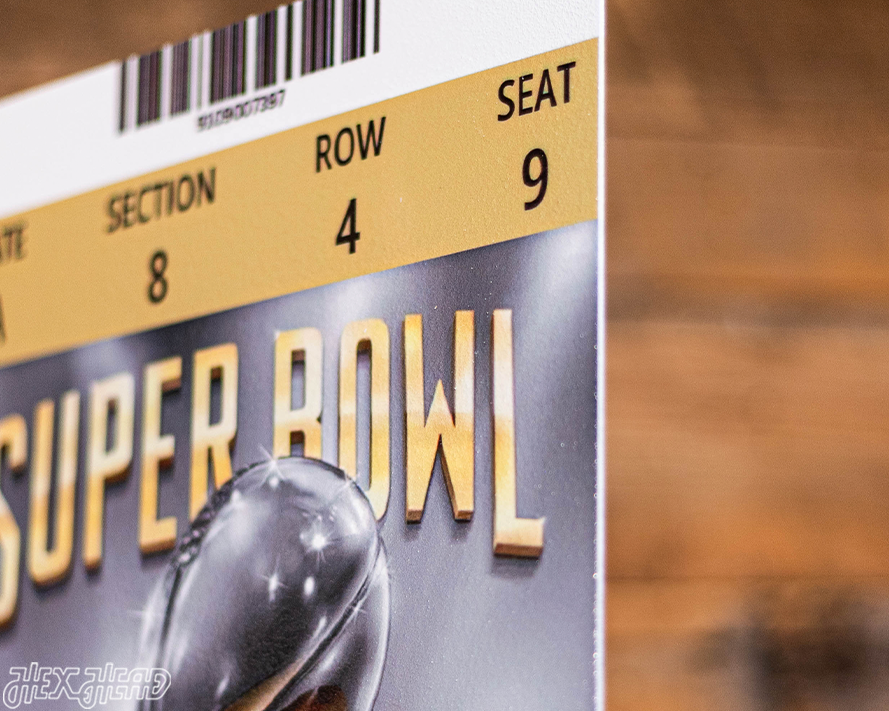 Denver Broncos Super Bowl 50 Ticket Stub Single Layer Metal Wall Art