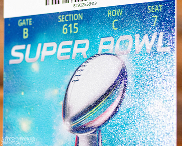 New England Patriots Super Bowl LI Ticket Stub Single Layer Metal Wall Art