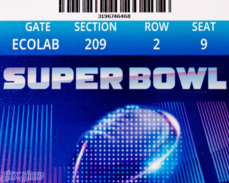 Philadelphia Eagles Super Bowl LII Ticket Stub Single Layer Metal Wall Art