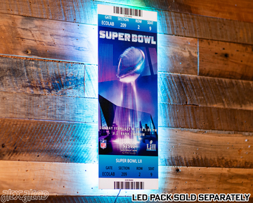 Philadelphia Eagles Super Bowl LII Ticket Stub Single Layer Metal Wall Art