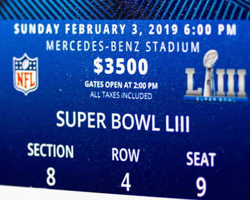 New England Patriots Super Bowl LIII Ticket Stub Single Layer Metal Wall Art