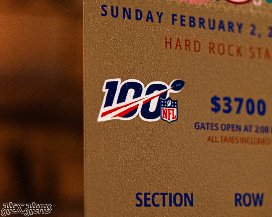 Kansas City Chiefs Super Bowl LIV Ticket Stub Single Layer Metal Wall Art