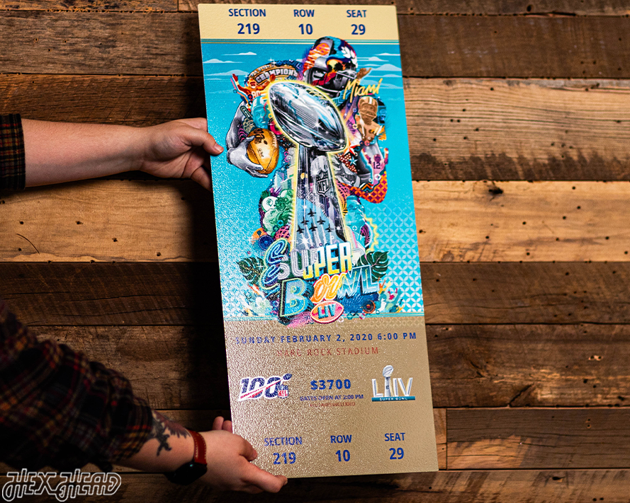 Kansas City Chiefs Super Bowl LIV Ticket Stub Single Layer Metal Wall Art