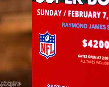 Tampa Bay Buccaneers Personalized Super Bowl LV Ticket Stub Single Layer Metal Wall Art