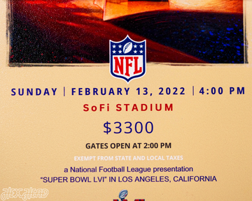 Los Angeles Rams Super Bowl LVI Ticket Stub Single Layer Metal Wall Art