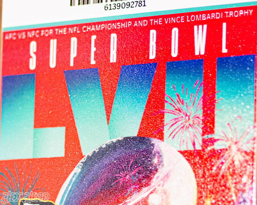 Kansas City Chiefs Super Bowl LVII Ticket Stub Single Layer Metal Wall Art