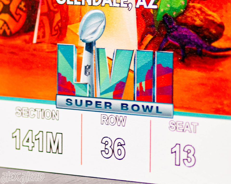 Kansas City Chiefs Super Bowl LVII Ticket Stub Single Layer Metal Wall Art