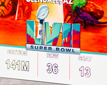 Kansas City Chiefs Super Bowl LVII Ticket Stub Single Layer Metal Wall Art