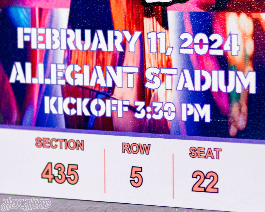 Kansas City Chiefs Super Bowl LVIII Ticket Stub Single Layer Metal Wall Art