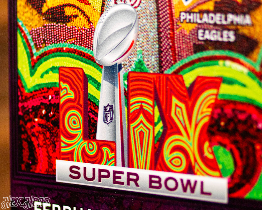 Philadelphia Eagles Personalized Super Bowl LIX Ticket Stub Single Layer Metal Wall Art