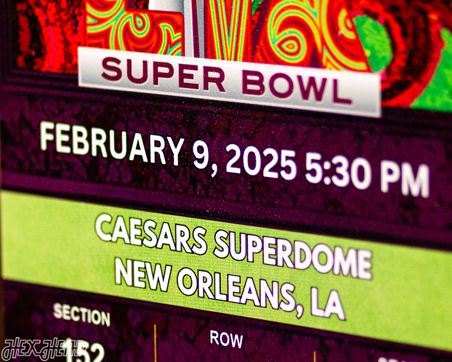 Philadelphia Eagles Super Bowl LIX Ticket Stub Single Layer Metal Wall Art