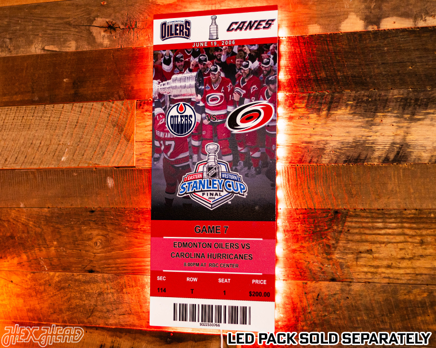 Personalized 2006 Stanley Cup Ticket Stub Single Layer Metal Wall Art