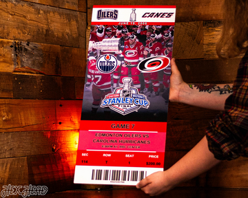 Personalized 2006 Stanley Cup Ticket Stub Single Layer Metal Wall Art
