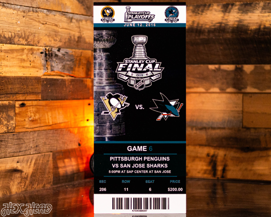 Pittsburgh Penguins 2016 Stanley Cup Ticket Stub Single Layer Metal Wall Art