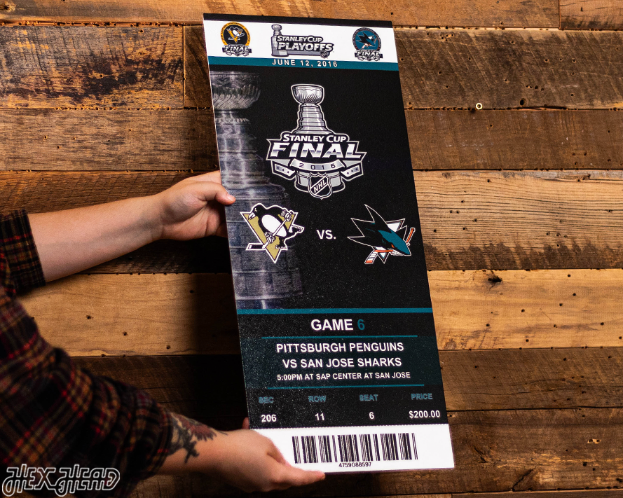 Pittsburgh Penguins 2016 Stanley Cup Ticket Stub Single Layer Metal Wall Art