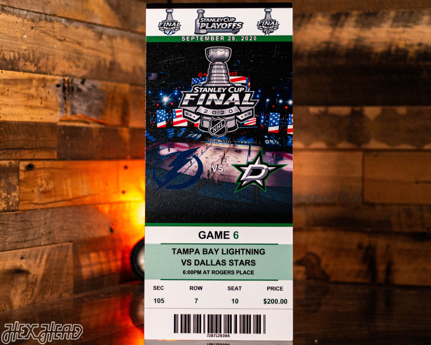Tampa Bay Lightning 2020 Stanley Cup Ticket Stub Single Layer Metal Wall Art