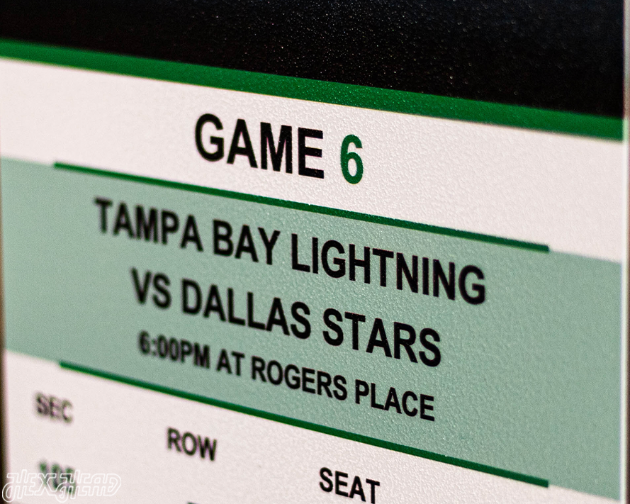 Tampa Bay Lightning 2020 Stanley Cup Ticket Stub Single Layer Metal Wall Art