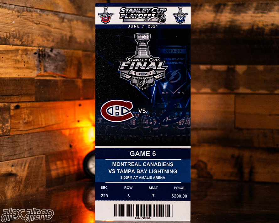 Tampa Bay Lightning 2021 Stanley Cup Ticket Stub Single Layer Metal Wall Art