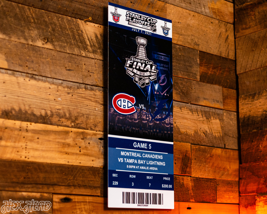 Tampa Bay Lightning 2021 Stanley Cup Ticket Stub Single Layer Metal Wall Art