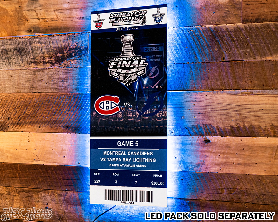 Tampa Bay Lightning 2021 Stanley Cup Ticket Stub Single Layer Metal Wall Art