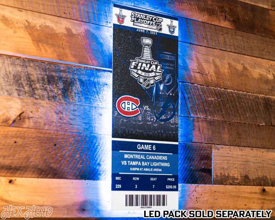 Tampa Bay Lightning 2021 Stanley Cup Ticket Stub Single Layer Metal Wall Art