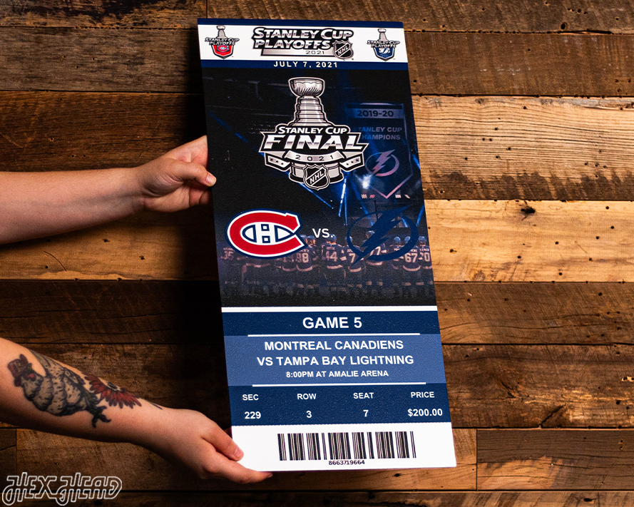 Tampa Bay Lightning 2021 Stanley Cup Ticket Stub Single Layer Metal Wall Art