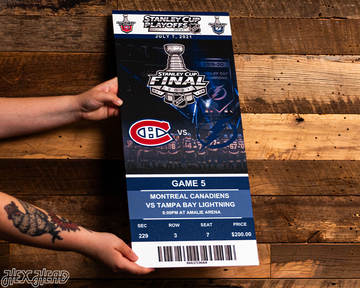 Tampa Bay Lightning 2021 Stanley Cup Ticket Stub Single Layer Metal Wall Art