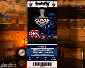 Tampa Bay Lightning 2021 Stanley Cup Ticket Stub Single Layer Metal Wall Art