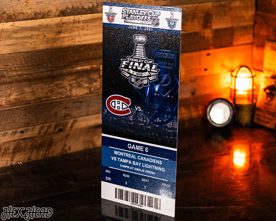 Tampa Bay Lightning 2021 Stanley Cup Ticket Stub Single Layer Metal Wall Art