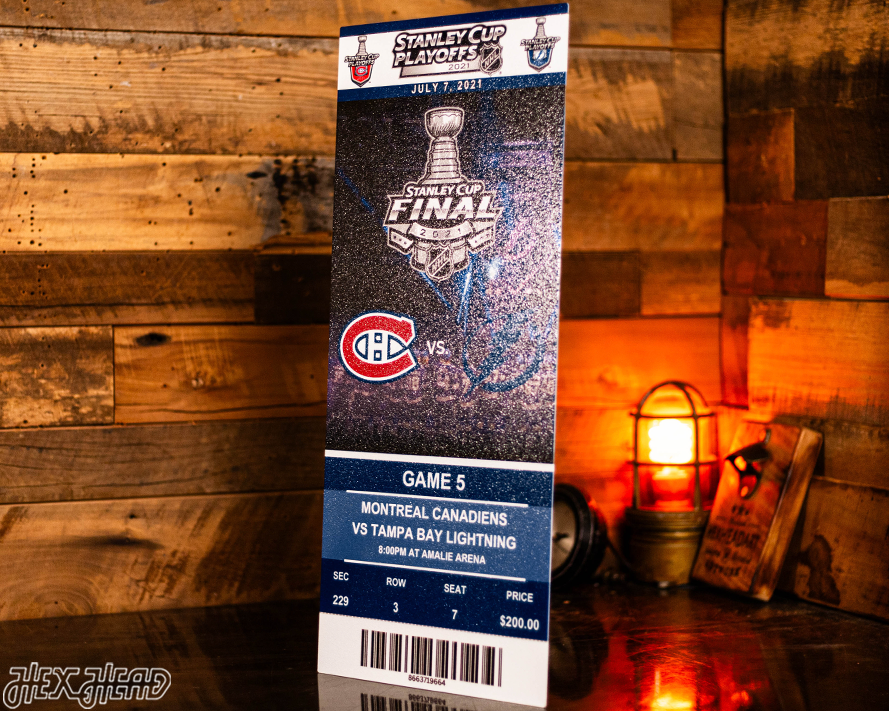 Tampa Bay Lightning 2021 Stanley Cup Ticket Stub Single Layer Metal Wall Art