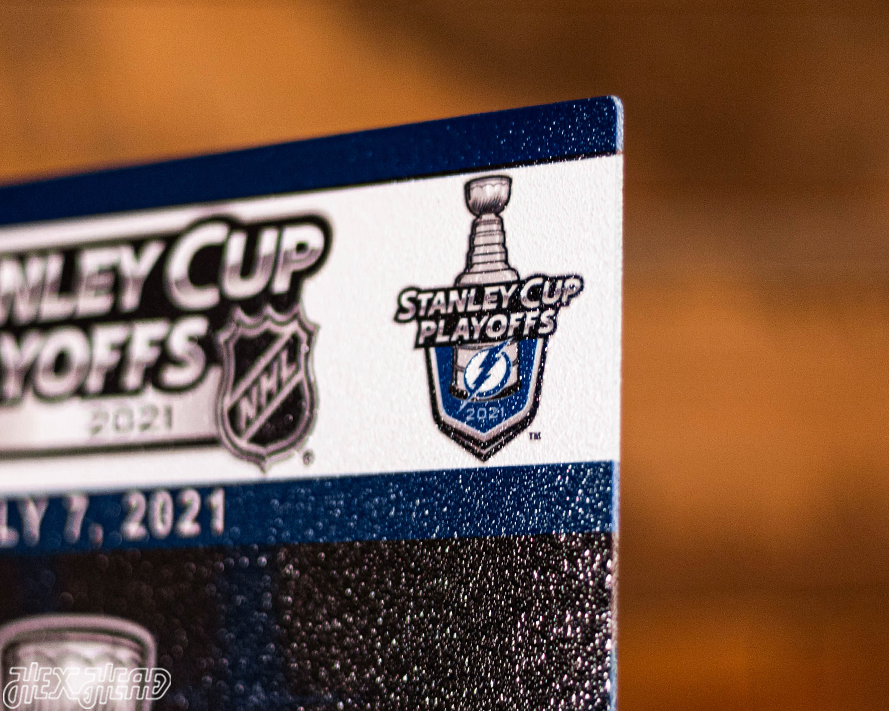 Tampa Bay Lightning 2021 Stanley Cup Ticket Stub Single Layer Metal Wall Art