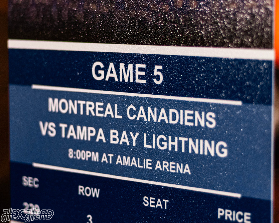 Tampa Bay Lightning 2021 Stanley Cup Ticket Stub Single Layer Metal Wall Art