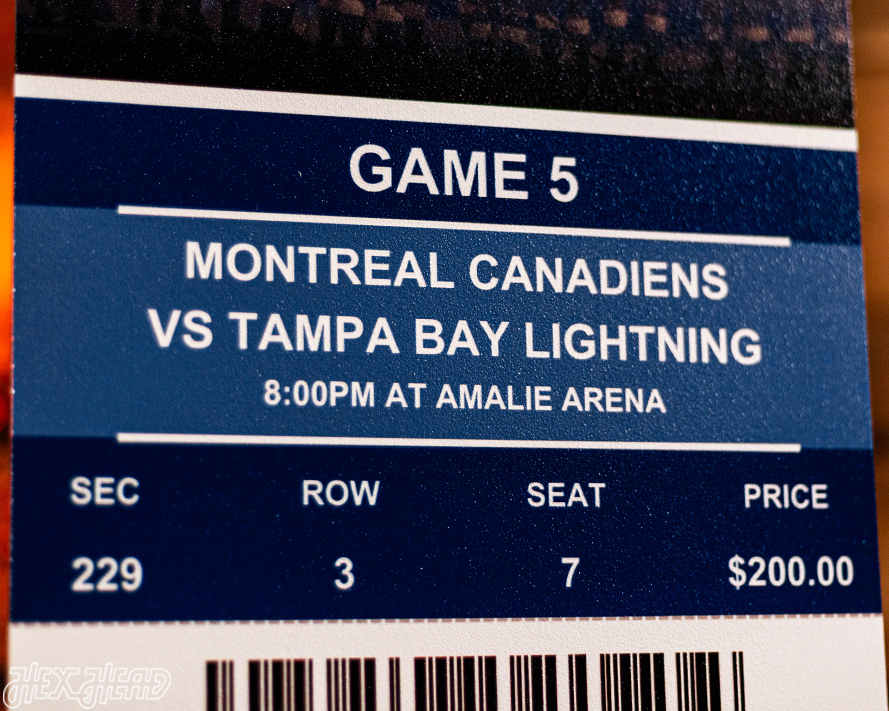 Tampa Bay Lightning 2021 Stanley Cup Ticket Stub Single Layer Metal Wall Art