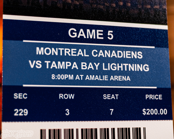 Tampa Bay Lightning 2021 Stanley Cup Ticket Stub Single Layer Metal Wall Art