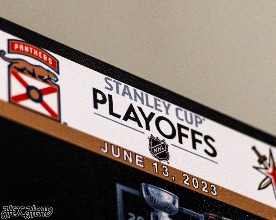 Vegas Golden Knights 2023 Stanley Cup Ticket Stub Single Layer Metal Wall Art