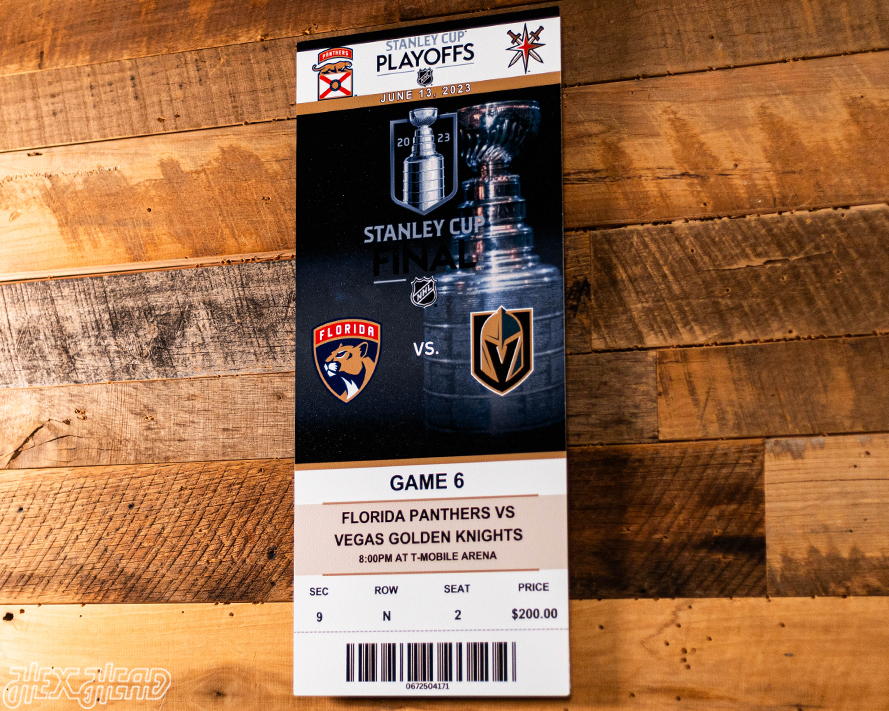Vegas Golden Knights 2023 Stanley Cup Ticket Stub Single Layer Metal Wall Art