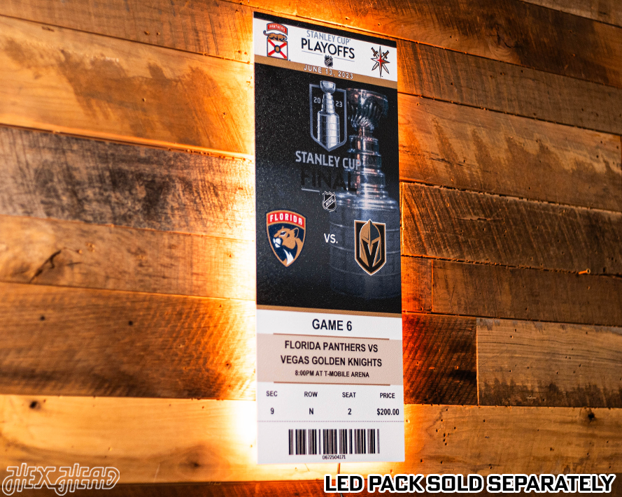 Vegas Golden Knights 2023 Stanley Cup Ticket Stub Single Layer Metal Wall Art