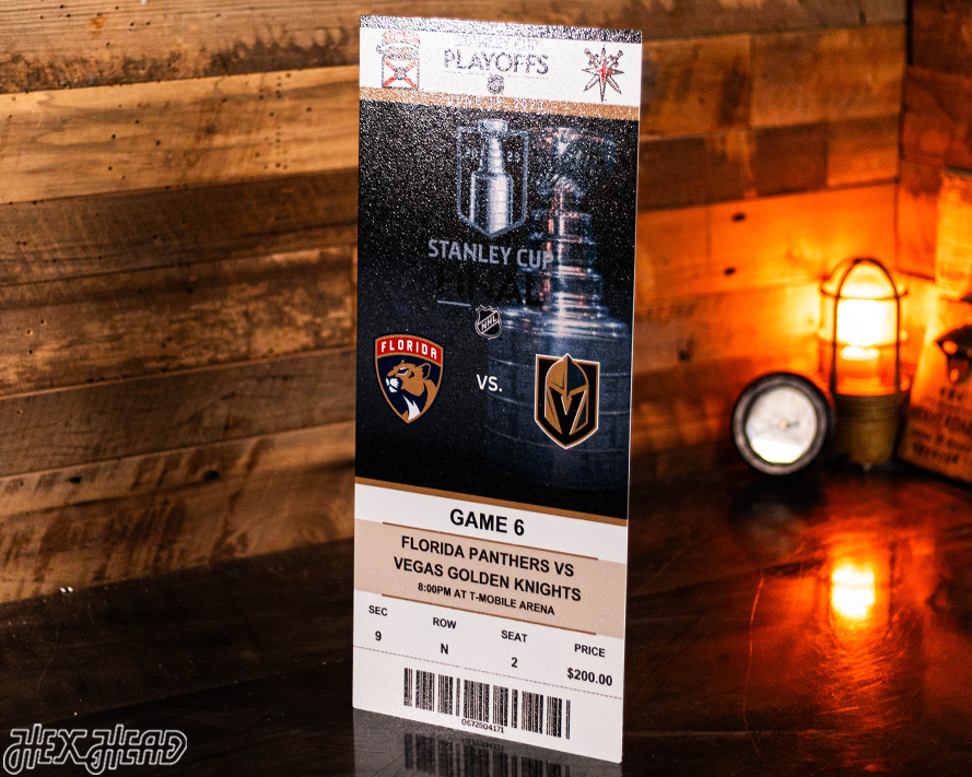 Vegas Golden Knights 2023 Stanley Cup Ticket Stub Single Layer Metal Wall Art